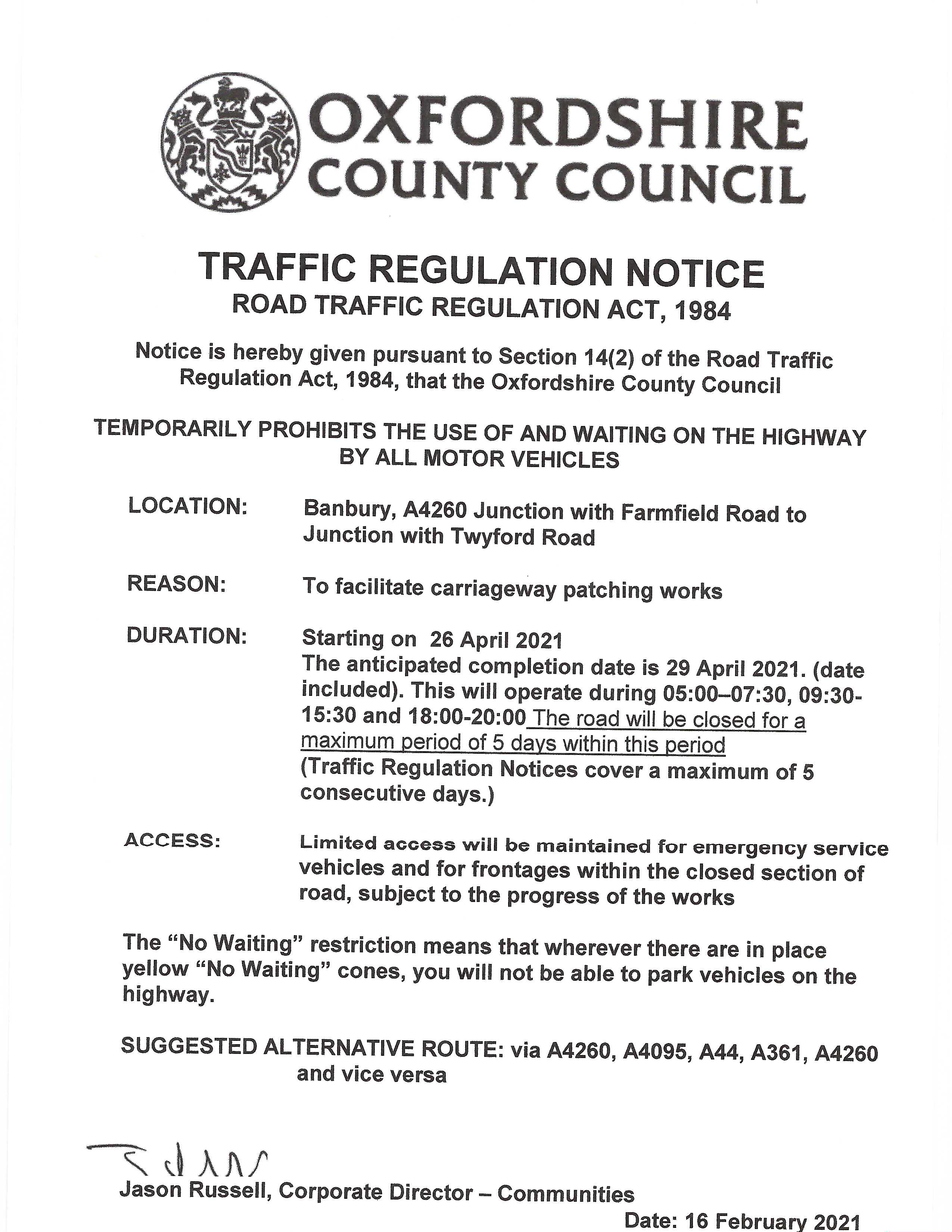 images/news/Road Closure Farmfield Road to Twyford Road April 2021.jpg